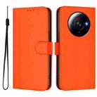 For Xiaomi 12S Ultra Skin Feel Solid Color Leather Phone Case with Lanyard(Orange) - 2