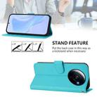 For Xiaomi 12S Ultra Skin Feel Solid Color Leather Phone Case with Lanyard(Lake Blue) - 3