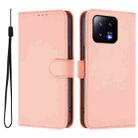 For Xiaomi 13 5G Skin Feel Solid Color Leather Phone Case with Lanyard(Pink) - 2