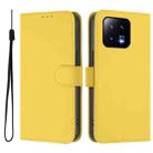 For Xiaomi 13 5G Skin Feel Solid Color Leather Phone Case with Lanyard(Lemon Yellow) - 2
