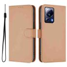 For Xiaomi 13 Lite 5G Global / Civi 2 Skin Feel Solid Color Leather Phone Case with Lanyard(Nude) - 2