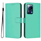 For Xiaomi 13 Lite 5G Global / Civi 2 Skin Feel Solid Color Leather Phone Case with Lanyard(Green) - 2