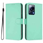 For Xiaomi 13 Lite 5G Global / Civi 2 Skin Feel Solid Color Leather Phone Case with Lanyard(Mint Green) - 2