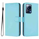 For Xiaomi 13 Lite 5G Global / Civi 2 Skin Feel Solid Color Leather Phone Case with Lanyard(Sky Blue) - 2