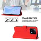 For Xiaomi 13 Pro 5G Skin Feel Solid Color Leather Phone Case with Lanyard(Red) - 3