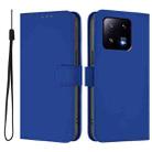 For Xiaomi 13 Pro 5G Skin Feel Solid Color Leather Phone Case with Lanyard(Dark Blue) - 2