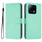 For Xiaomi 13 Pro 5G Skin Feel Solid Color Leather Phone Case with Lanyard(Mint Green) - 2