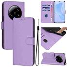 For Xiaomi 13 Ultra Skin Feel Solid Color Leather Phone Case with Lanyard(Lavender Purple) - 1