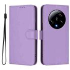 For Xiaomi 13 Ultra Skin Feel Solid Color Leather Phone Case with Lanyard(Lavender Purple) - 2