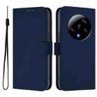 For Xiaomi 13 Ultra Skin Feel Solid Color Leather Phone Case with Lanyard(Navy Blue) - 2