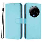 For Xiaomi 13 Ultra Skin Feel Solid Color Leather Phone Case with Lanyard(Sky Blue) - 2