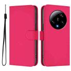 For Xiaomi 13 Ultra Skin Feel Solid Color Leather Phone Case with Lanyard(Rose Red) - 2