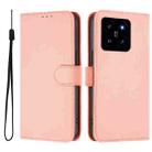 For Xiaomi 14 Skin Feel Solid Color Leather Phone Case with Lanyard(Pink) - 2