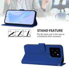 For Xiaomi 14 Skin Feel Solid Color Leather Phone Case with Lanyard(Dark Blue) - 3