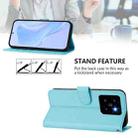 For Xiaomi 14 Pro 5G Global Skin Feel Solid Color Leather Phone Case with Lanyard(Sky Blue) - 3