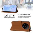 For Xiaomi 14 Ultra 5G Global Skin Feel Solid Color Leather Phone Case with Lanyard(Brown) - 3
