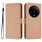 For Xiaomi 14 Ultra 5G Global Skin Feel Solid Color Leather Phone Case with Lanyard(Nude) - 2