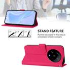 For Xiaomi 14 Ultra 5G Global Skin Feel Solid Color Leather Phone Case with Lanyard(Rose Red) - 3