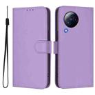 For Xiaomi Civi 3 5G Skin Feel Solid Color Leather Phone Case with Lanyard(Lavender Purple) - 2