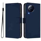 For Xiaomi Civi 3 5G Skin Feel Solid Color Leather Phone Case with Lanyard(Navy Blue) - 2