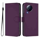 For Xiaomi Civi 3 5G Skin Feel Solid Color Leather Phone Case with Lanyard(Violet) - 2
