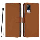 For Xiaomi Civi 1S Skin Feel Solid Color Leather Phone Case with Lanyard(Brown) - 2