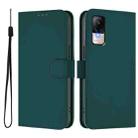For Xiaomi Civi 1S Skin Feel Solid Color Leather Phone Case with Lanyard(Dark Green) - 2