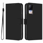 For Xiaomi Civi 1S Skin Feel Solid Color Leather Phone Case with Lanyard(Black) - 2