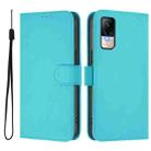 For Xiaomi Civi 1S Skin Feel Solid Color Leather Phone Case with Lanyard(Lake Blue) - 2