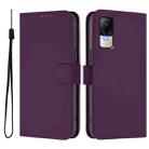 For Xiaomi Civi 1S Skin Feel Solid Color Leather Phone Case with Lanyard(Violet) - 2