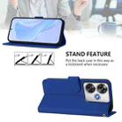 For Xiaomi Poco F6 5G Skin Feel Solid Color Leather Phone Case with Lanyard(Dark Blue) - 3