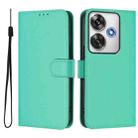 For Xiaomi Poco F6 5G Skin Feel Solid Color Leather Phone Case with Lanyard(Green) - 2