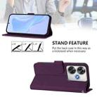 For Xiaomi Poco F6 5G Skin Feel Solid Color Leather Phone Case with Lanyard(Violet) - 3