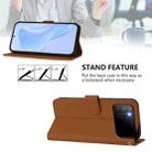 For Xiaomi Poco M3 Skin Feel Solid Color Leather Phone Case with Lanyard(Brown) - 3