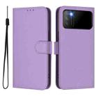 For Xiaomi Poco M3 Skin Feel Solid Color Leather Phone Case with Lanyard(Lavender Purple) - 2