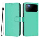 For Xiaomi Poco M3 Skin Feel Solid Color Leather Phone Case with Lanyard(Green) - 2