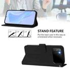 For Xiaomi Poco M3 Skin Feel Solid Color Leather Phone Case with Lanyard(Black) - 3