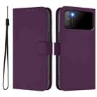 For Xiaomi Poco M3 Skin Feel Solid Color Leather Phone Case with Lanyard(Violet) - 2