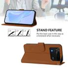 For Xiaomi Poco M4 Pro 4G Skin Feel Solid Color Leather Phone Case with Lanyard(Brown) - 3