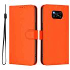 For Xiaomi Poco X3 Pro / X3 NFC / X3 Skin Feel Solid Color Leather Phone Case with Lanyard(Orange) - 2