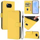 For Xiaomi Poco X3 Pro / X3 NFC / X3 Skin Feel Solid Color Leather Phone Case with Lanyard(Lemon Yellow) - 1