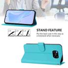 For Xiaomi Poco X3 Pro / X3 NFC / X3 Skin Feel Solid Color Leather Phone Case with Lanyard(Lake Blue) - 3