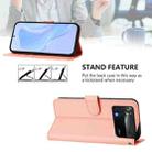 For Xiaomi Poco X4 Pro 5G Skin Feel Solid Color Leather Phone Case with Lanyard(Pink) - 3