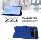 For Xiaomi Poco X4 Pro 5G Skin Feel Solid Color Leather Phone Case with Lanyard(Dark Blue) - 3