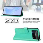 For Xiaomi Poco X4 Pro 5G Skin Feel Solid Color Leather Phone Case with Lanyard(Green) - 3