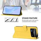 For Xiaomi Poco X4 Pro 5G Skin Feel Solid Color Leather Phone Case with Lanyard(Lemon Yellow) - 3