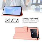 For Xiaomi Poco X6 Pro Skin Feel Solid Color Leather Phone Case with Lanyard(Pink) - 3