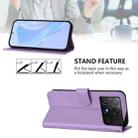 For Xiaomi Poco X6 Pro Skin Feel Solid Color Leather Phone Case with Lanyard(Lavender Purple) - 3