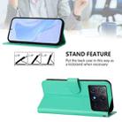 For Xiaomi Poco X6 Pro Skin Feel Solid Color Leather Phone Case with Lanyard(Green) - 3