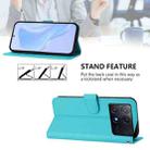 For Xiaomi Poco X6 Pro Skin Feel Solid Color Leather Phone Case with Lanyard(Lake Blue) - 3